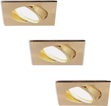 Incasso da soffitto quadrato orientabile Stone Illuminazione 8008/OS in oro satinato